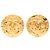Orecchini Chanel Gold CC placcati oro tondi con clip D'oro