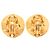 Orecchini Chanel Gold CC placcati oro tondi con clip D'oro - vista 2