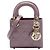 Lady Dior in micro vernice rosa cannage