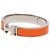 Bracciale Hermès Clic H in smalto arancione stretto PM - vista 2