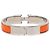 Bracciale Hermès Clic H in smalto arancione stretto PM - vista 3