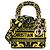 Lady D Lite Petites Fleurs in tela ricamata gialla Dior Giallo