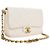Chanel White Small Quilted Lambskin Chain Flap Bianco - vista 2