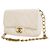Chanel White Small Quilted Lambskin Chain Flap Bianco - vista 3