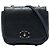 Chanel Black Small Stitched Calfskin Covered CC Flap Preto