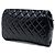 Clutch Chanel Black CC Trapuntata in Vernice con Catena Nero - vista 2