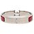Bracciale Hermès Red Narrow Enamel Clic H PM Rosso Bordò - vista 3