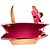 Fermaglio per capelli Louis Vuitton Rosa Monogram Vernis Reade PM - vista 4