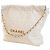 Borsa Chanel 22 in pelle di vitello lucida trapuntata bianca Small Bianco Bianco sporco - vista 3