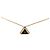 Collana Dior Gold con logo triangle in smalto e strass placcato oro - vista 2