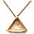 Collana Dior Gold con logo triangle in smalto e strass placcato oro - vista 3