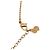 Collana Dior Gold con logo triangle in smalto e strass placcato oro - vista 4