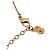 Collana Dior Gold con logo triangle in smalto e strass placcato oro - vista 5