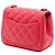 Chanel Red Mini Square Classic Lambskin Single Flap Rosso - vista 2