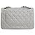 Chanel Silver Jumbo Classic Caviar Double Flap Argento - vista 2