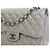 Chanel Silver Jumbo Classic Caviar Double Flap Argento - vista 8