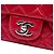 Chanel Red Mini Square Classic Lambskin Single Flap Rot - Ansicht 5