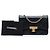 Wallet On Chain Cartera con cadena Chanel en piel de cabra negra con costuras y CC dorado Negro - vista 8