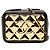 Chanel Mini Borsa a tracolla Vanity in agnello trapuntato nero e placca dorata CC