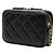 Chanel Mini Borsa a tracolla Vanity in agnello trapuntato nero e placca dorata CC - vista 2