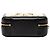 Chanel Mini Borsa a tracolla Vanity in agnello trapuntato nero e placca dorata CC - vista 3