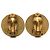 Orecchini Chanel Gold CC placcati oro ed smalto, tondi, a clip D'oro - vista 2