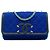 Chanel Blue Small Tricolor Jersey CC Filigree Flap