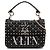 Borsa Valentino Black Medium Lambskin VLTN Rockstud Spike Nero