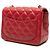 Chanel Red Mini Square Classic Caviar Single Flap Roja - vista 2