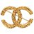 Spilla Chanel Gold CC placcata oro con rilievo barocco D'oro