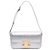 Céline Borsa a tracolla Claude in pelle di vitello laminata con motivo Triomphe argento Celine