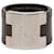 Ring Bague Lurie en cuir Swift marron et palladium Hermès  - vue 1