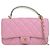 Chanel Pink CC gestepptes Lammleder Handy-Etui mit Tragegriff und Kette