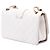 Chanel White CC Stitched Calfskin Chain Flap Bianco - vista 2