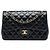 Chanel Black Jumbo Classic Lambskin Double Flap Nero