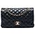 Chanel Black Medium Classic Lambskin Double Flap Nero
