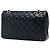 Chanel Black Medium Classic Lambskin Double Flap Nero - vista 2