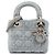 Lady Dior mini in velluto cannage grigio Dior Marrone