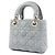 Lady Dior mini in velluto cannage grigio Dior Marrone - vista 2
