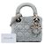 Lady Dior mini in velluto cannage grigio Dior Marrone - vista 7