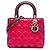 Dior Lady Dior aus dreifarbigen Cannage-Lammleder in Rot Größe Medium