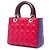 Dior Lady Dior aus dreifarbigen Cannage-Lammleder in Rot Größe Medium - Ansicht 2