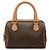 Céline Borsa Boston Celine Mini Macadam in tela rivestita marrone