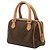 Céline Borsa Boston Celine Mini Macadam in tela rivestita marrone - vista 2