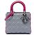 Dior Gray Medium Bicolor Lambskin Cannage Lady Dior