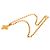 Collana con pendente a croce Triple CC Chanel placcato oro D'oro