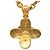 Collana con pendente a croce Triple CC Chanel placcato oro D'oro - vista 3
