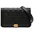 Portefeuille Boy Chanel en caviar matelassé noir avec chaîne