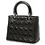 Lady Dior in agnello cannage nero misura Medium - vista 2