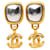 Timeless Orecchini Chanel Coco Mark Vintage Square Swing Argento D'oro